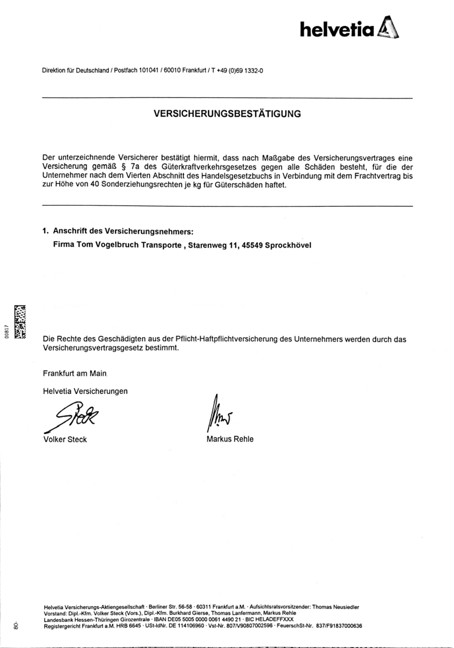 Transportversicherung